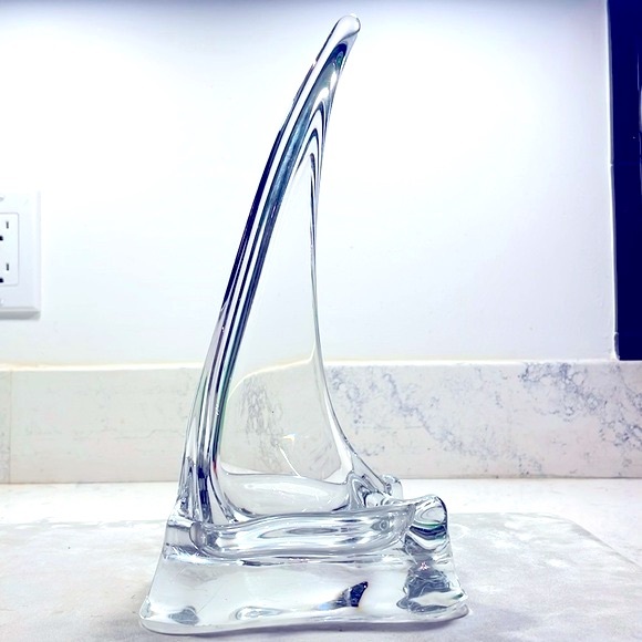 Baccarat Other - Baccarat Studio Art Abstract Shark Fin Crystal Glass Sculpture Large 11” EUC